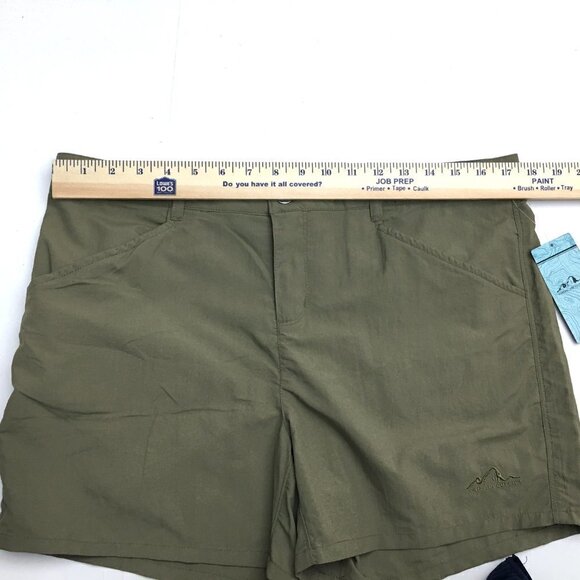 NEW American Outback Khaki Green Shorts Quick Dry SPF Lightweight Camp Hiking L - Picture 4 of 10
